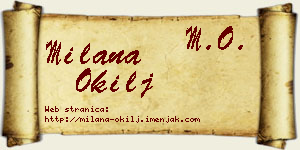 Milana Okilj vizit kartica